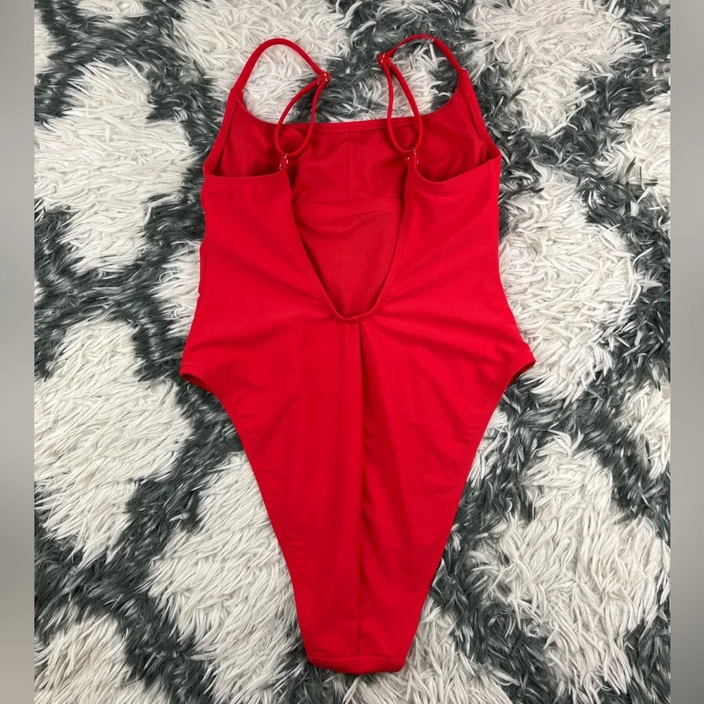 Wild Fable Women's Ultra High Leg Extra Cheeky Scoop Back Small Size 4-6 Red